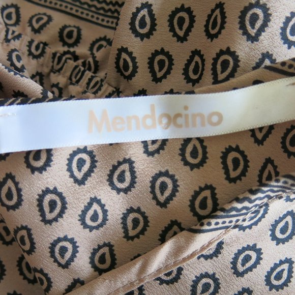 Mendocino Paisley Print Tie Back Sleeveless Peplum Top Blouse - Size Medium - Picture 6 of 7